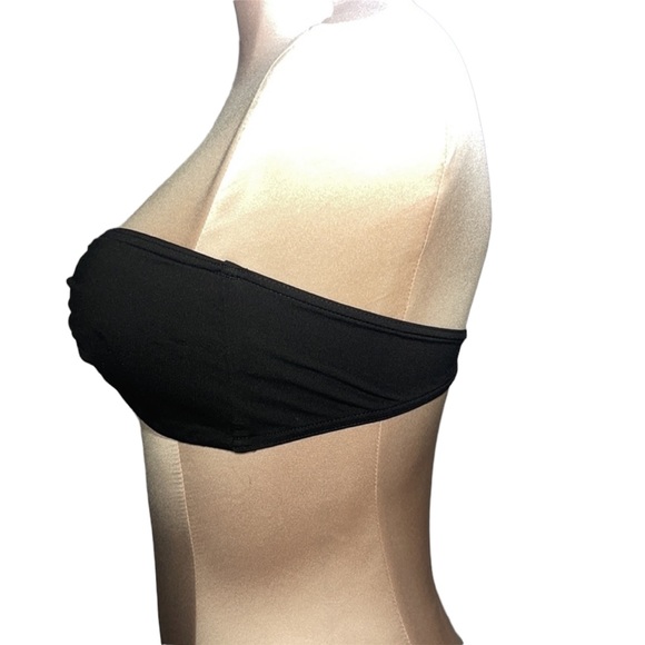 Victoria’s Secret black bikini top with gold accent. Size M - Picture 5 of 9